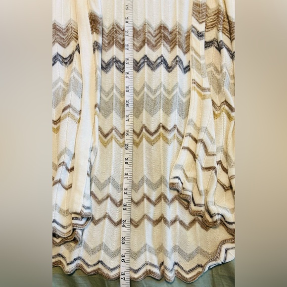 Chico's Multicolor Chevron Open Long Cardigan - Picture 5 of 5